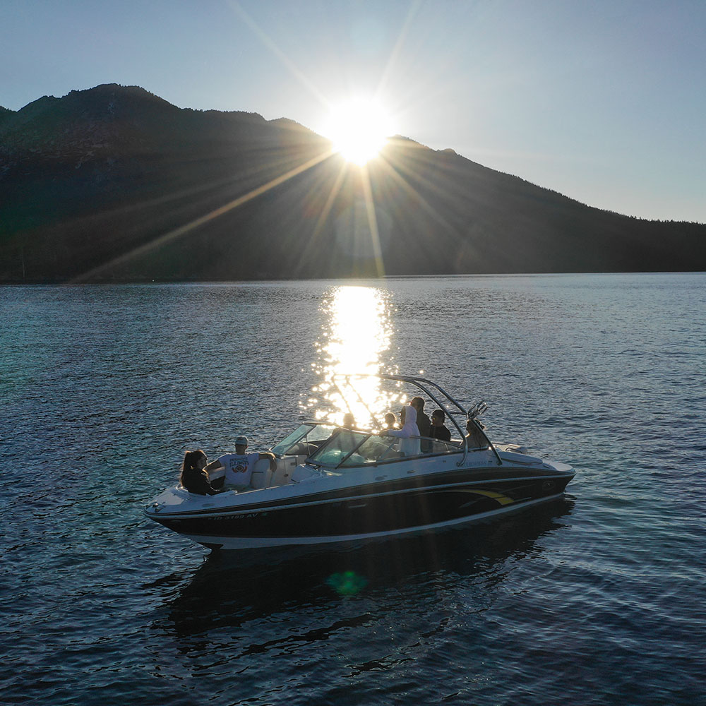 Boat Tahoe | Four Winns 240 | Sunset | Boat Charter Tours